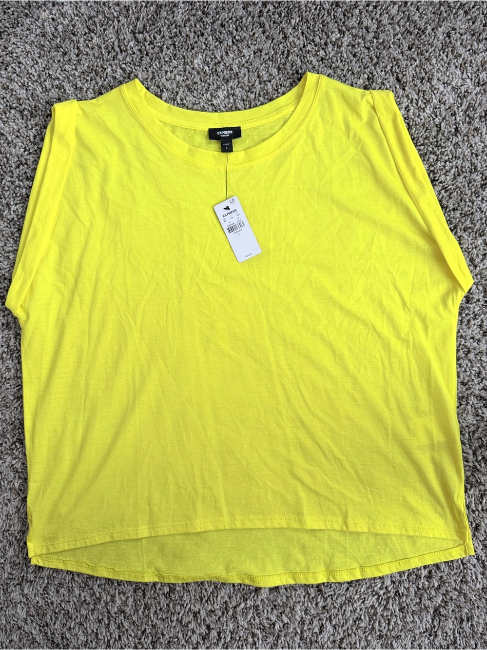 Express Women’s Yellow Sleeveless Muscle Tank